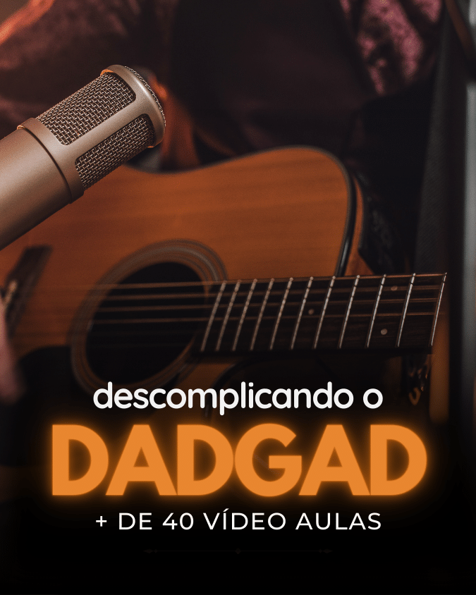 Violão representando so cursos do Descomplicando o DADGAD