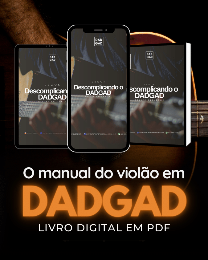 Violão representando so cursos do Descomplicando o DADGAD